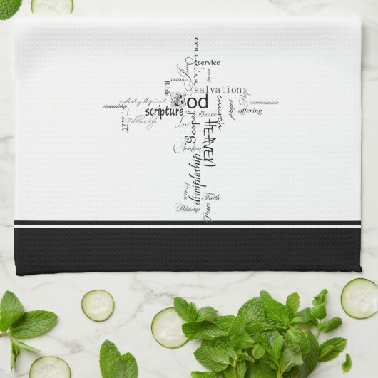 Christliche Wörterhandtuch Geschirrtuch (Gefaltet)