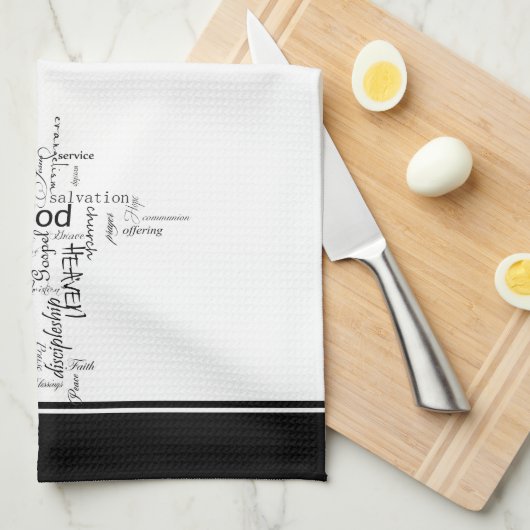 Christliche Wörterhandtuch Geschirrtuch (Viertel Falte)