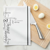 Christliche Wörterhandtuch Geschirrtuch (Viertel Falte)