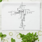 Christliche Wörterhandtuch Geschirrtuch (Gefaltet)