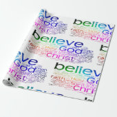 Christliche Wortwolke Geschenkpapier (Ungerollt)