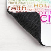 Christliche Wortwolke Mousepad (Ecke)