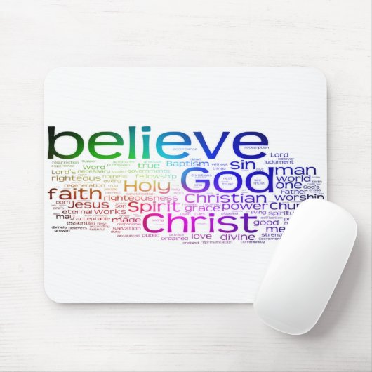 Christliche Wortwolke Mousepad (Mit Mouse)