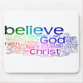Christliche Wortwolke Mousepad (Vorne)