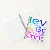 Christliche Wortwolke Notizblock (Innenseite)