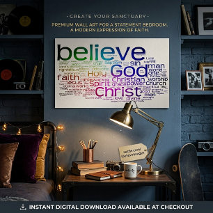 Christliche Wortwolke Poster