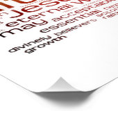 Christliche Wortwolke Poster (Ecke)