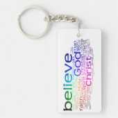 Christliche Wortwolke Schlüsselanhänger (Vorderseite)