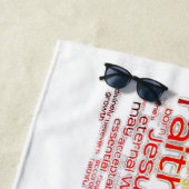 Christliche Wortwolke Strandtuch (Beispiel)