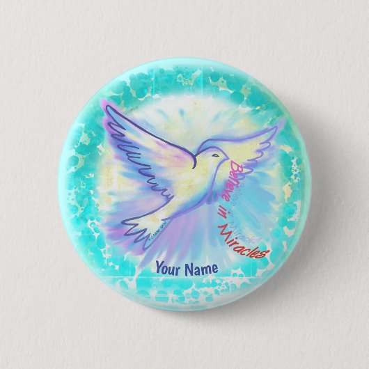 Christliche Wundertaube Button (Vorderseite)