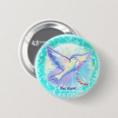 Christliche Wundertaube Button (Vorne & Hinten)