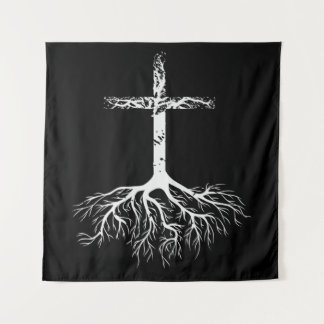 Christliche Wurzel deines Glaubens an Jesus Christ Wandteppich