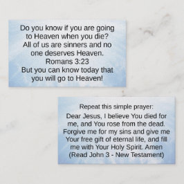 Christliche Zeugenausweis Visitenkarte