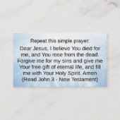 Christliche Zeugenausweis Visitenkarte (Rückseite)