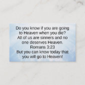 Christliche Zeugenausweis Visitenkarte (Vorderseite)