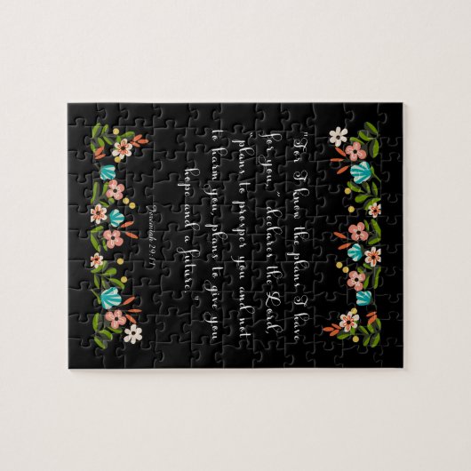 Christliche Zitat-Kunst - Jeremias-29:11 Puzzle (Horizontal)