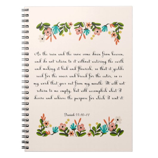 Christliche Zitat-Kunst - Jesaja-55:10 - 11 Notizblock (Vorderseite)
