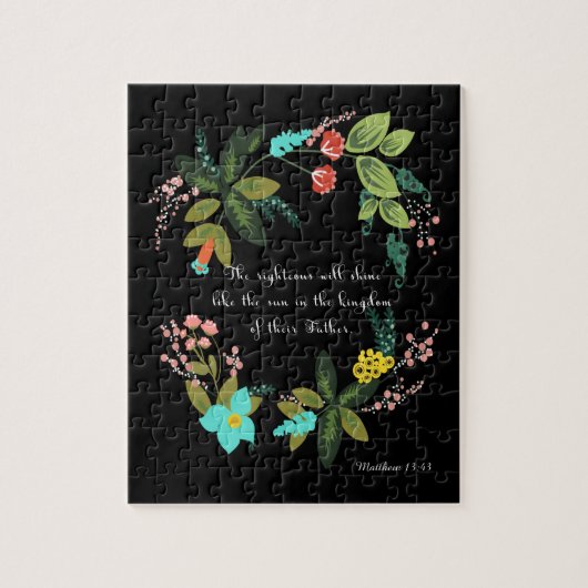 Christliche Zitat-Kunst - Matthew-13:43 Puzzle (Vertikal)