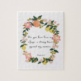 Christliche Zitat-Kunst - Psalm-61:3 Puzzle