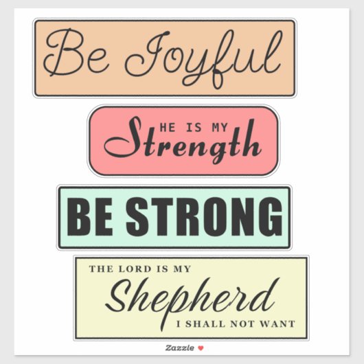 Christliche Zitate Aufkleber (Blatt)