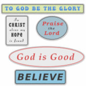 Christliche Zitate Aufkleber (Vorderseite)