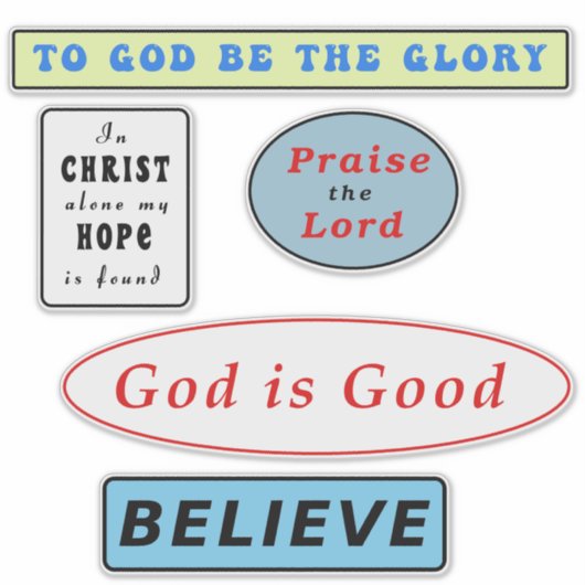 Christliche Zitate Aufkleber (Vorderseite)