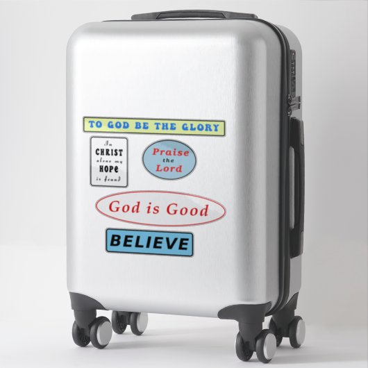 Christliche Zitate Aufkleber (Koffer)