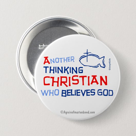 Christliche Zitate Button (Vorne & Hinten)