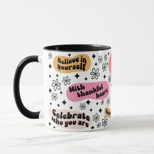 Christliche Zitate Farbige Tasse (Links)