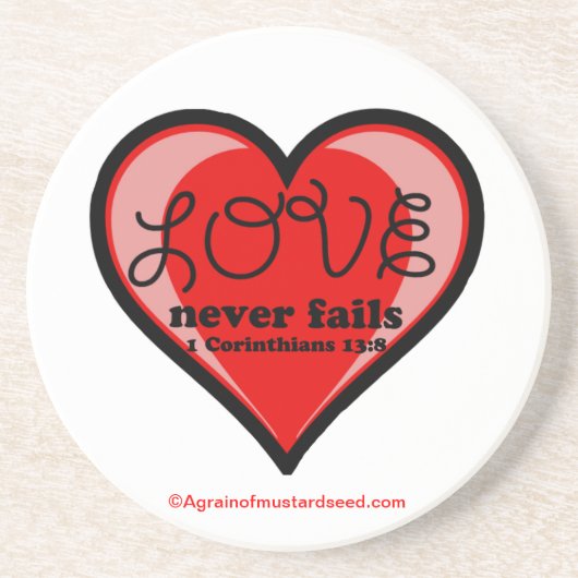 Christliche Zitate Inspiration Sandstein Untersetzer (Vorne)