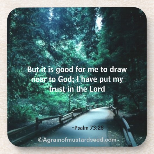 Christliche Zitate Inspiration Untersetzer (Vorderseite)