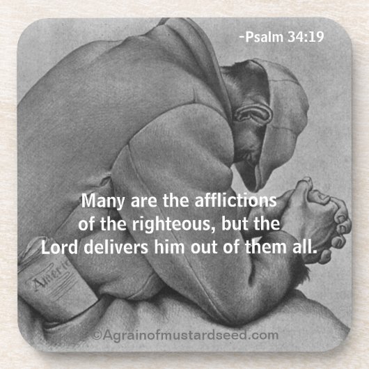 Christliche Zitate Inspiration Untersetzer (Vorderseite)