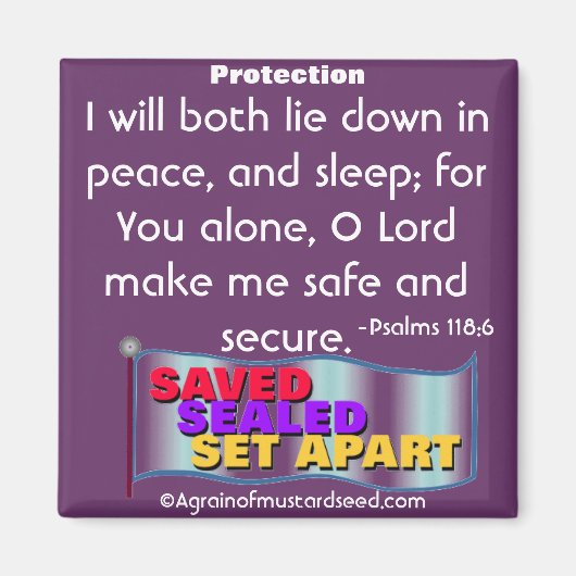 Christliche Zitate Magnet (Vorne)