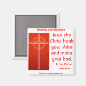 Christliche Zitate Magnet (Vorderseite/Rückseite)