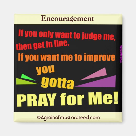 Christliche Zitate Magnet (Vorne)