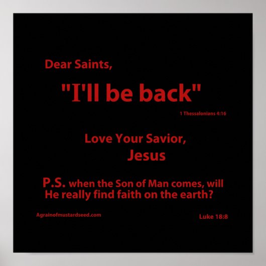 Christliche Zitate Poster (Vorne)