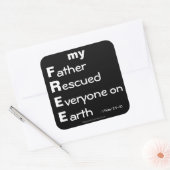 Christliche Zitate Quadratischer Aufkleber (Umschlag)