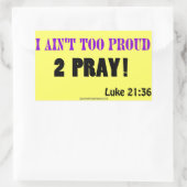 Christliche Zitate Rechteckiger Aufkleber (Tasche)