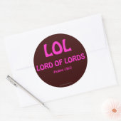 Christliche Zitate Runder Aufkleber (Umschlag)