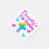 CHRISTLICHEN 75. ZOLL GEBURTSTAG NAPKINS SERVIETTE (Ecke)