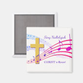 Christlichen HALLELUJAH CHRIST IST RISEN OsterMAH Magnet (Vorderseite/Rückseite)