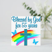 CHRISTLICHER 55. GEBURTSTAG KARTE (Stehend Vorderseite)