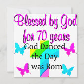 CHRISTLICHER 70. GEBURTSTAG KARTE (Vorderseite)
