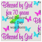 CHRISTLICHER 70. GEBURTSTAG STOFF (Nahaufnahme)