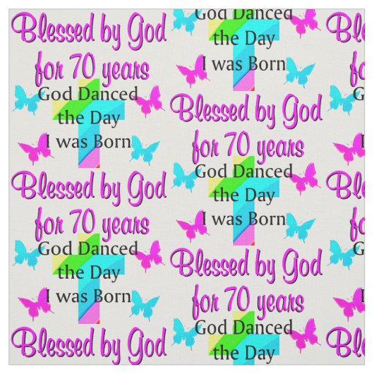 CHRISTLICHER 70. GEBURTSTAG STOFF (Muster)