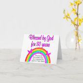 CHRISTLICHER 80. GEBURTSTAG KARTE (Gelbe Blume)