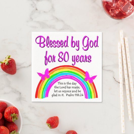 CHRISTLICHER 80. GEBURTSTAG SERVIETTE (Beispiel)