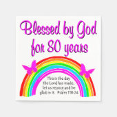 CHRISTLICHER 80. GEBURTSTAG SERVIETTE (Vorderseite)
