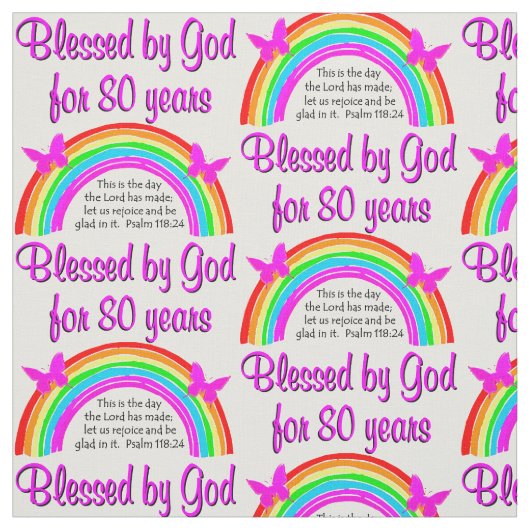 CHRISTLICHER 80. GEBURTSTAG STOFF (Muster)