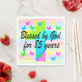 CHRISTLICHER 85. GEBURTSTAG NAPKINS SERVIETTE (Beispiel)